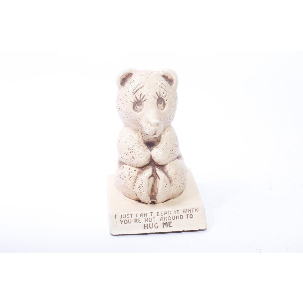 Paula, 1969, Cute Bear, Figurine, 5", W-82, Hug Me Message, Adorable Animal,